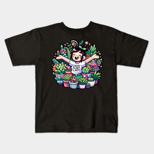 Crazy Plant Lady Kids T-Shirt